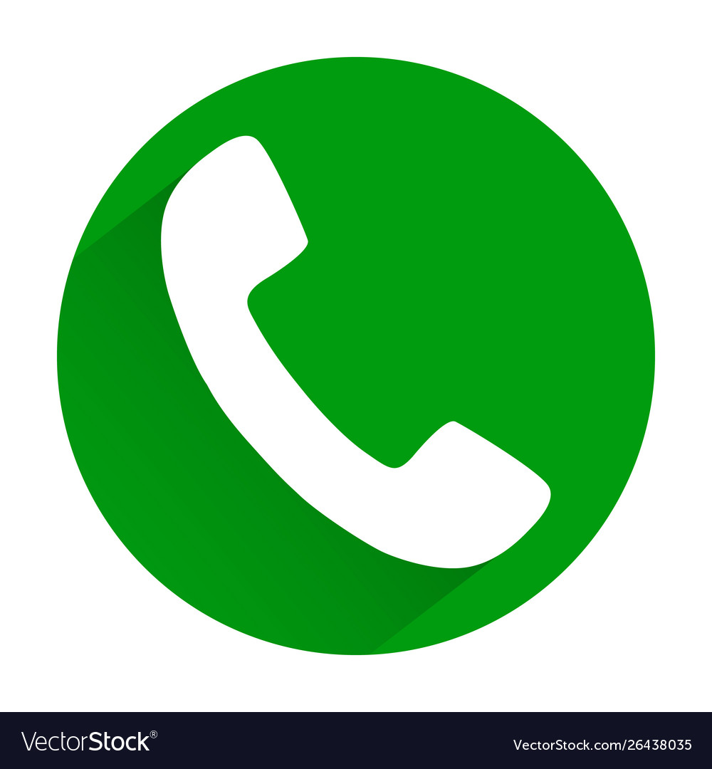 Phone icon on green button eps 10 Royalty Free Vector Image