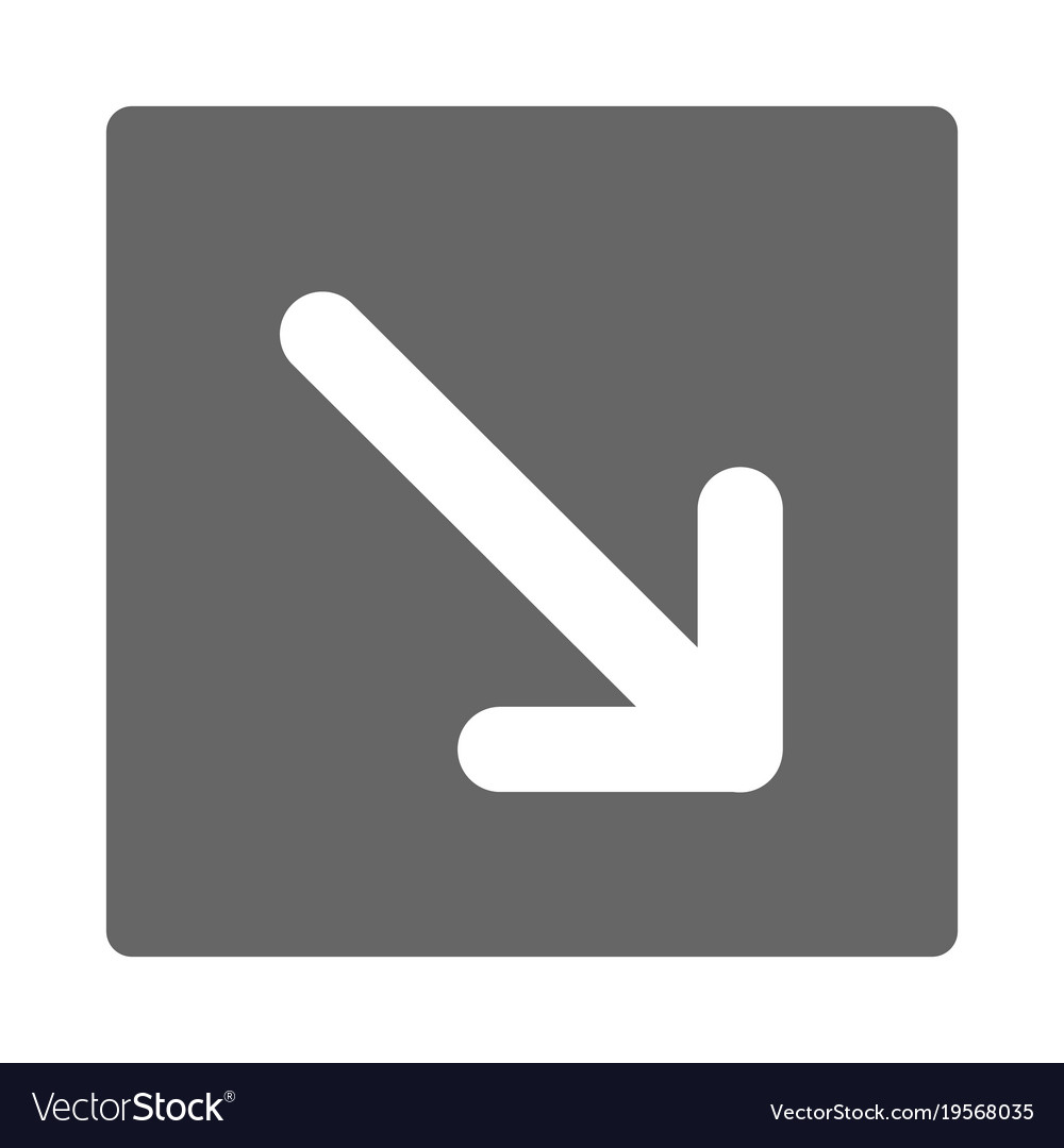 Pointer arrow in modern flat style button