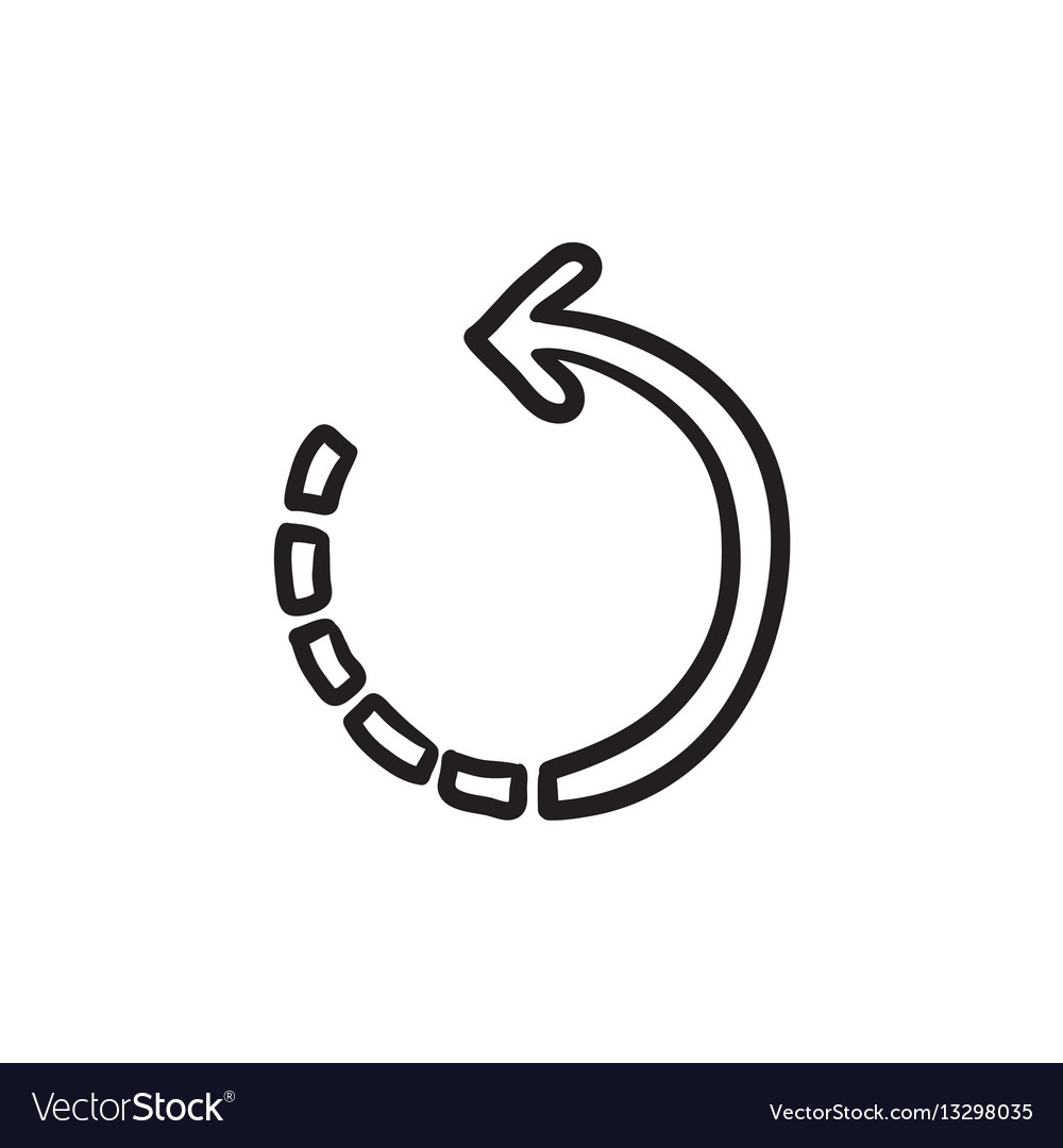 Refresh arrow sketch icon