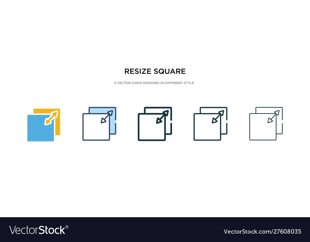 Resize square icon in different style two