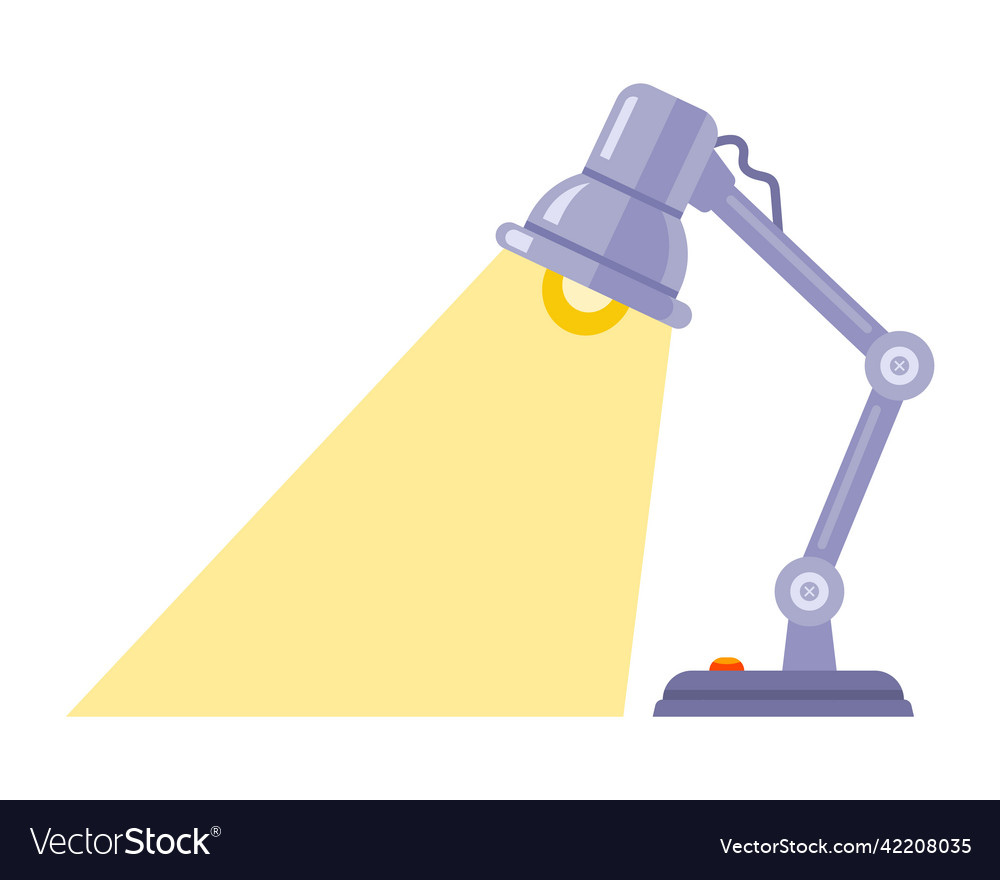 Table lamp shines reading device in the dark