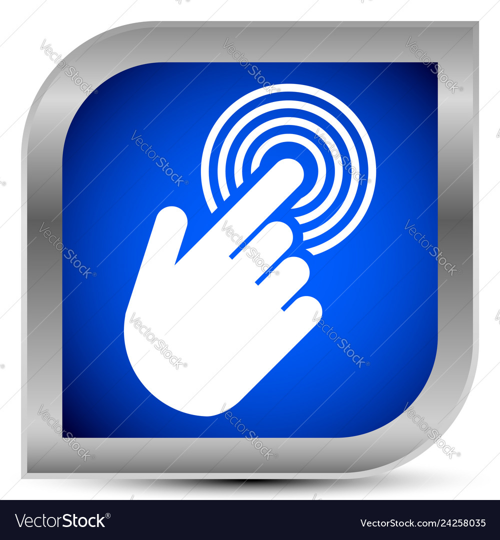 Tapping touchscreen on interface mobile phone icon Vector Image Tapping touchscreen on interface mobile phone icon
