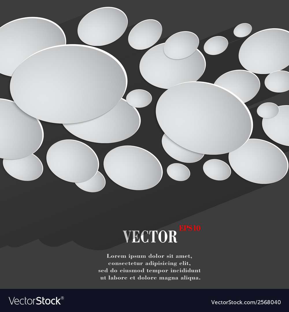 Abstract flat modern web button with long shadow