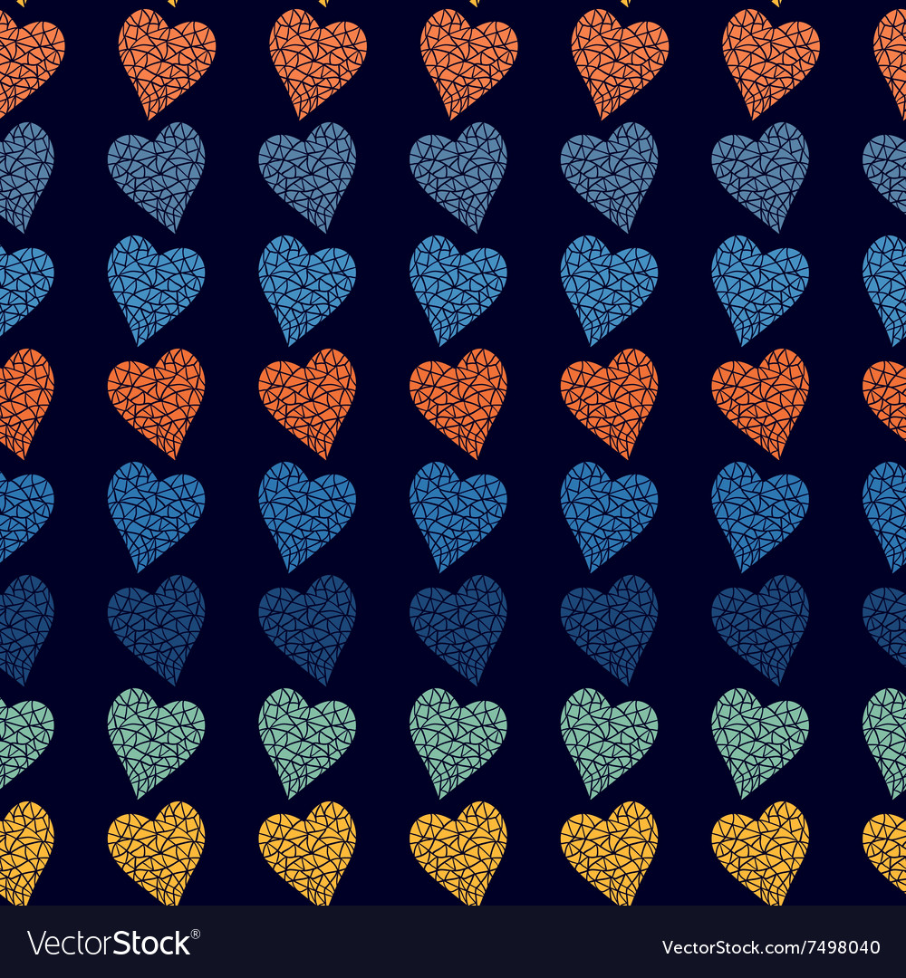 Abstract multicolored hearts