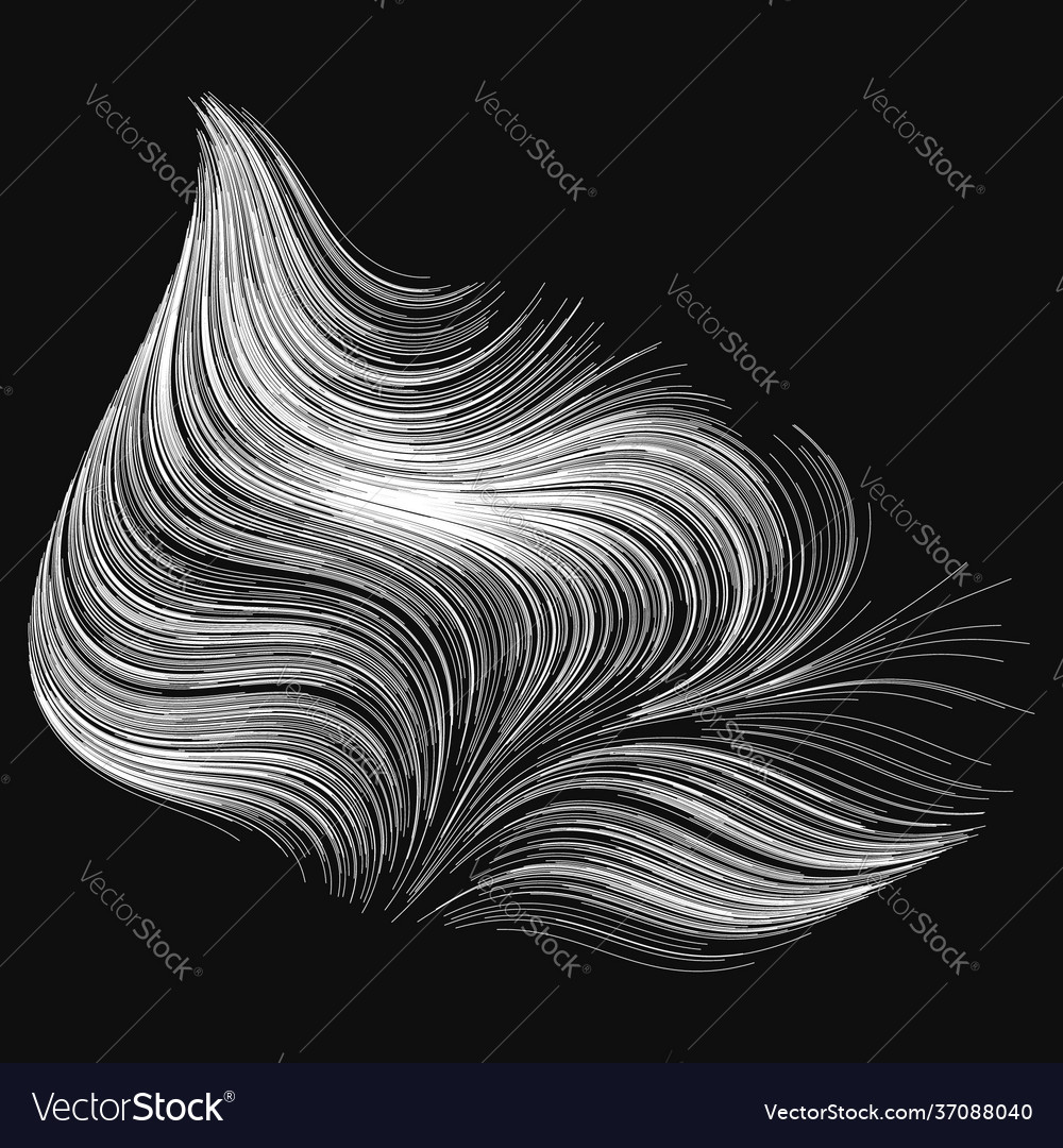 Abstract render random wavy curvy writhe lines vector image Abstract render random wavy curvy writhe lines