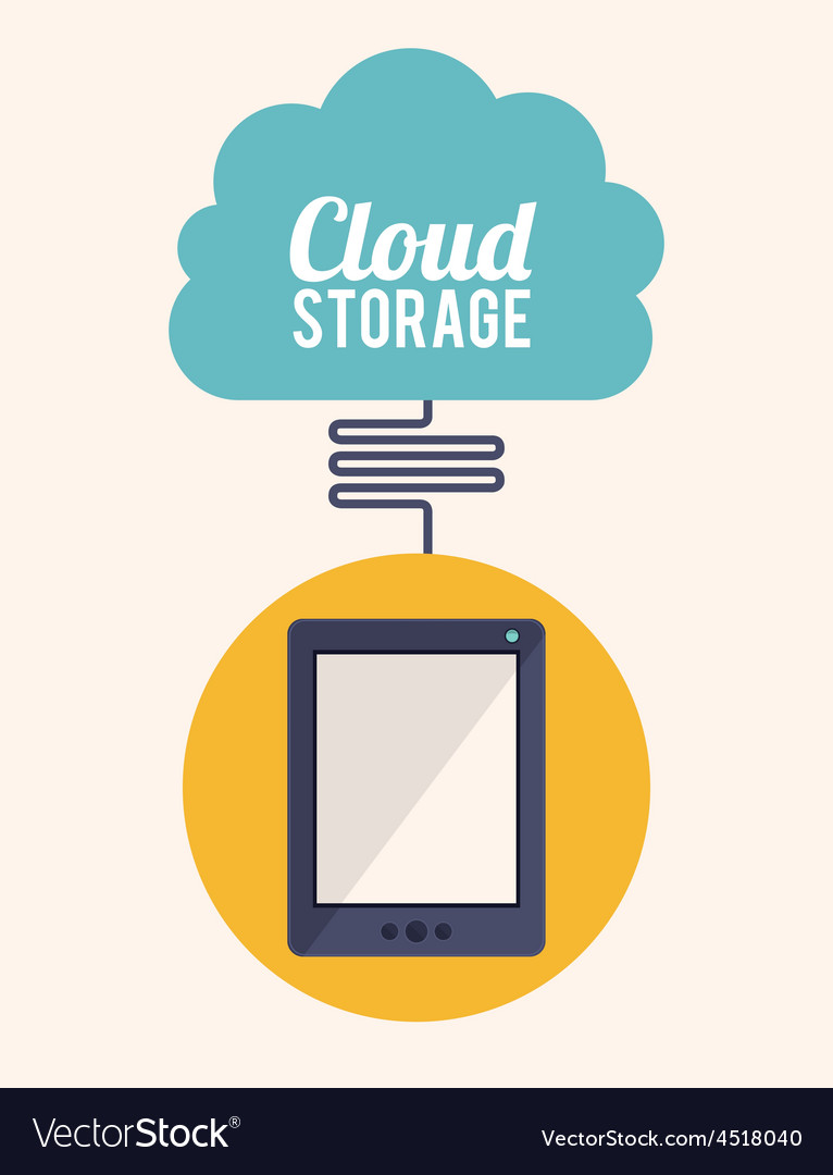 Cloud storage design Royalty Free Vector Image