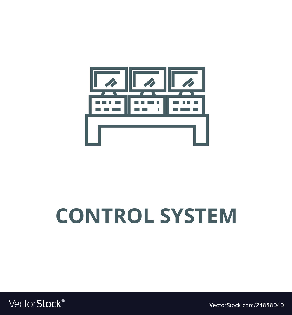 Control system line icon Royalty Free Vector Image