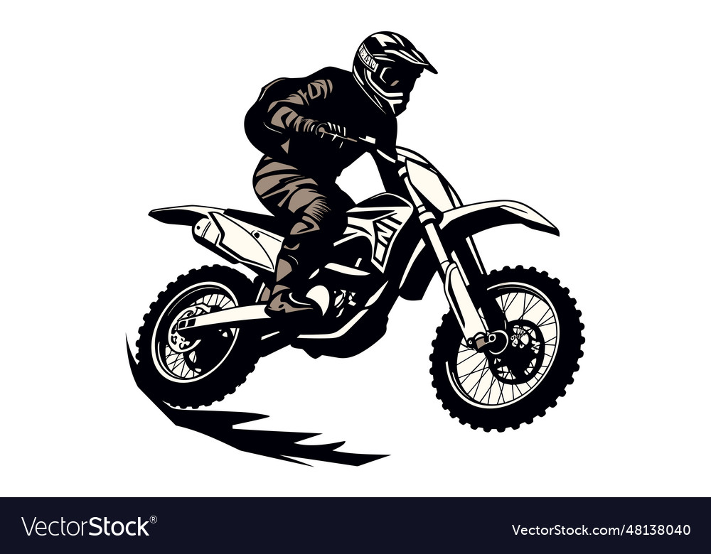 Dirt bike extreme sport Royalty Free Vector Image