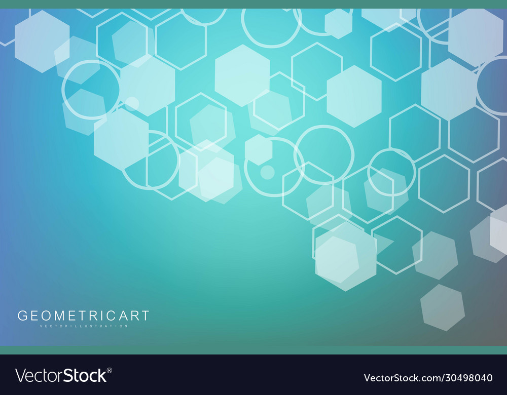 Hexagonal abstract background big data Vector Image Hexagonal abstract background big data