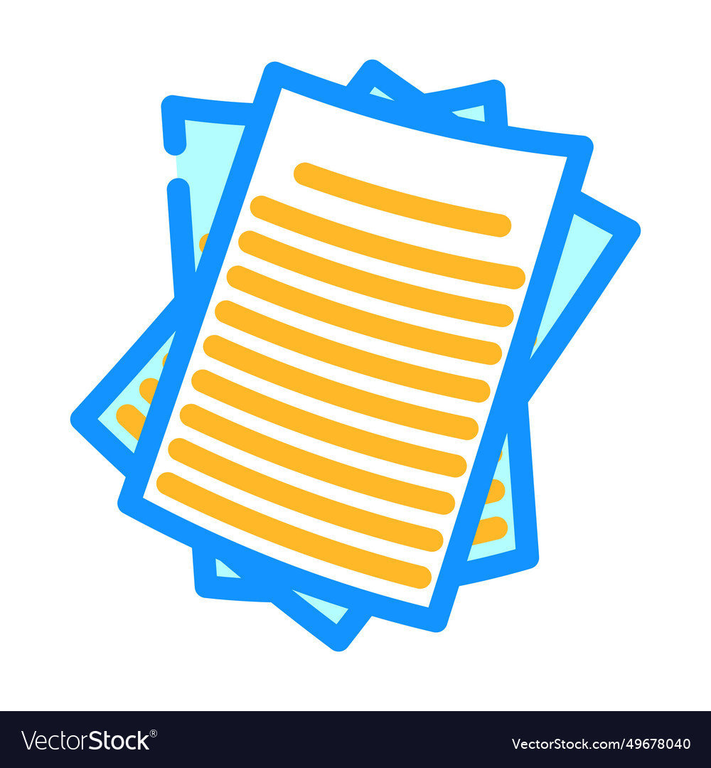 Pages stacked list color icon