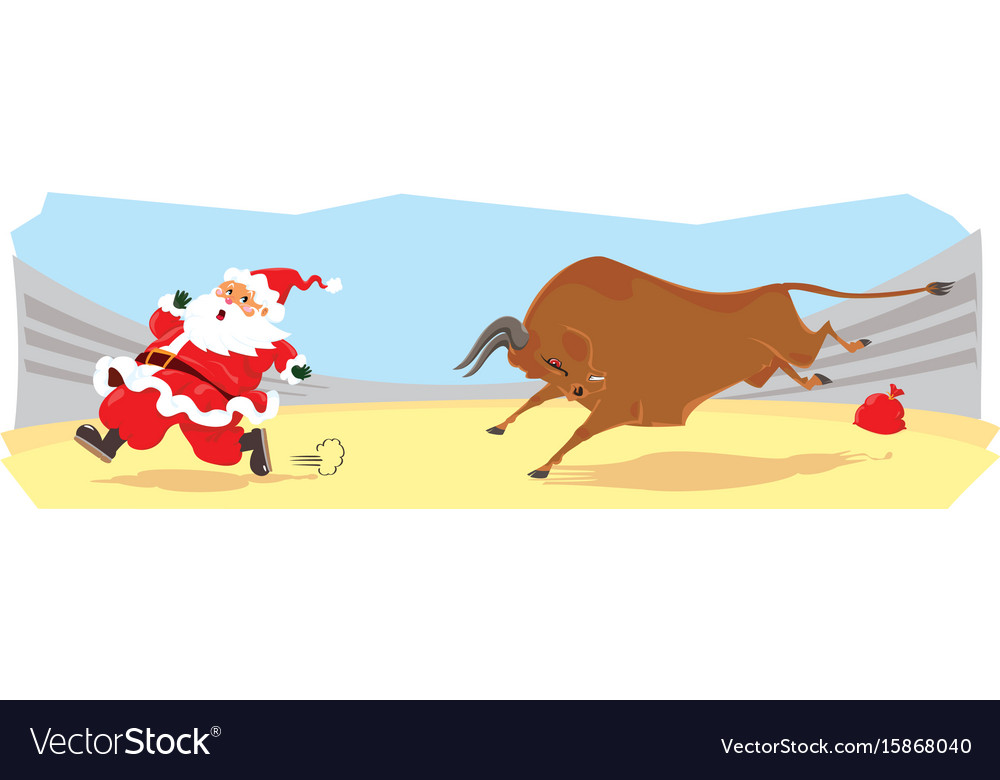 Santa claus on corrida