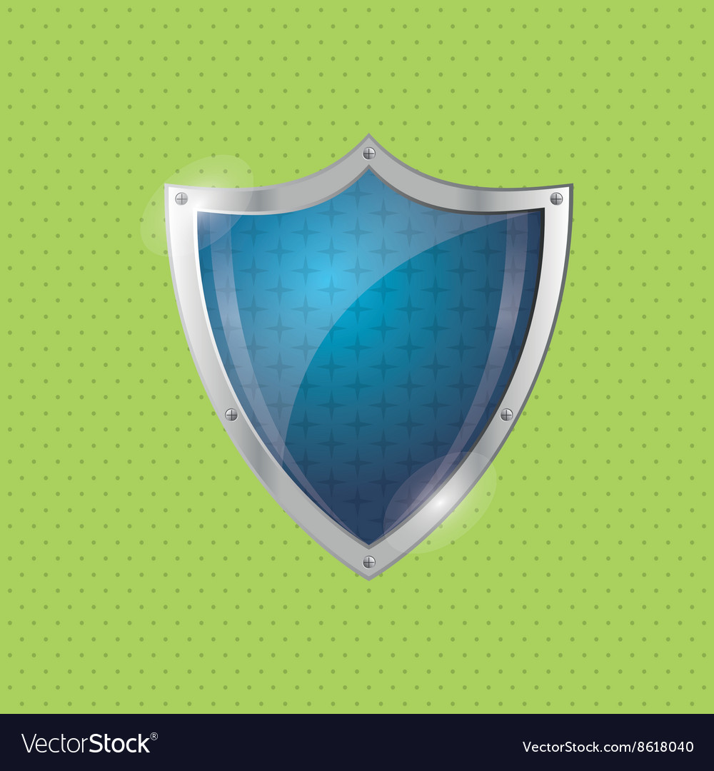 Security system shield concept warning