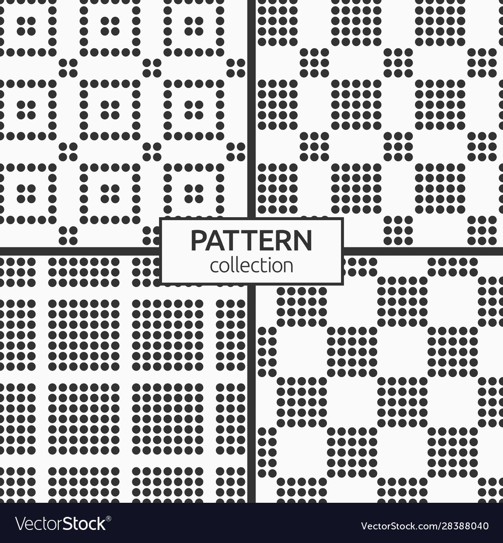 Set four seamless patterns Vector Image Set four seamless patterns