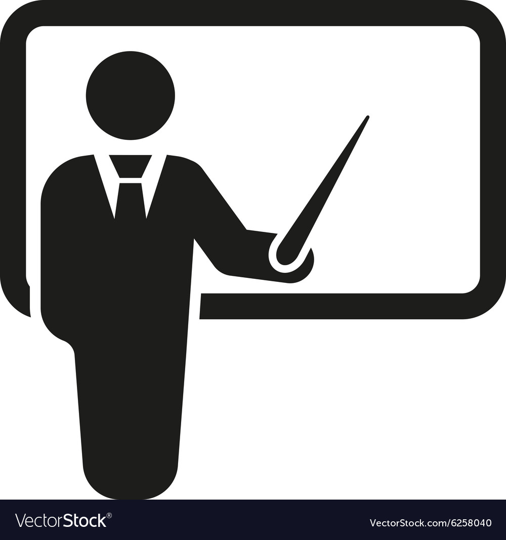 Download The teacher icon Training and presentation Vector Image