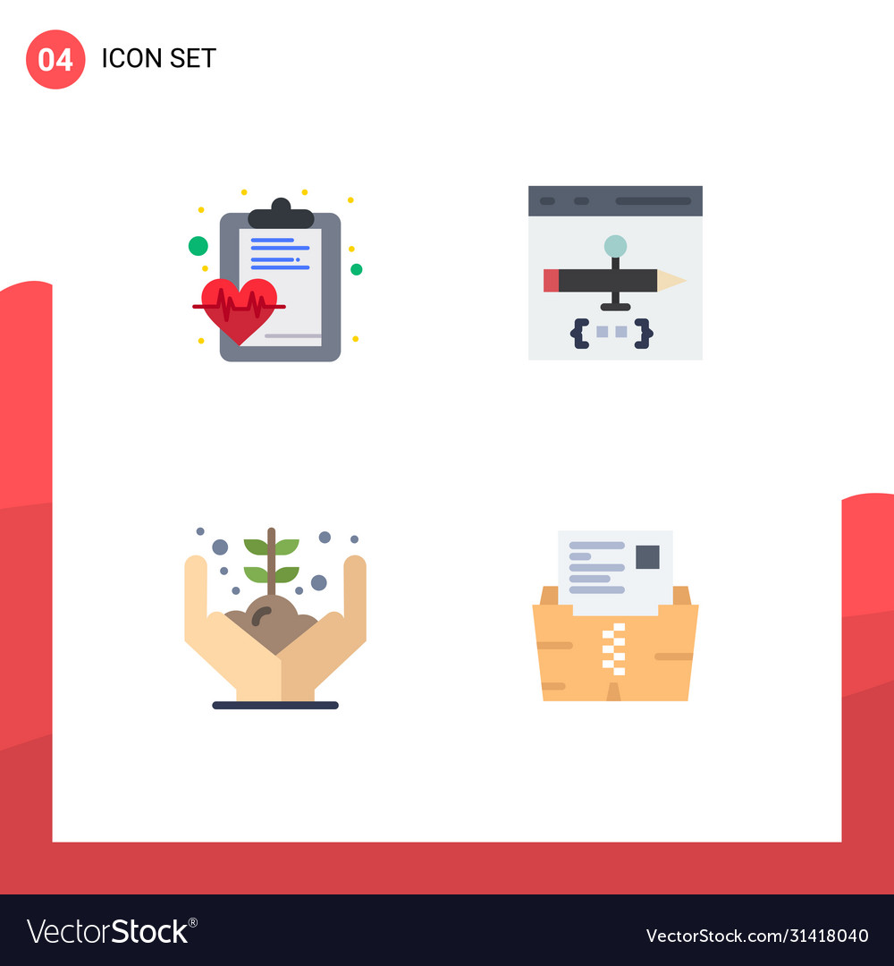 User interface pack 4 basic flat icons