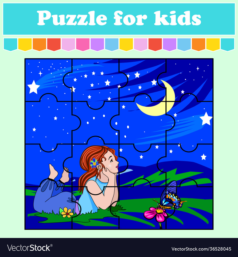 A puzzle game for children girl