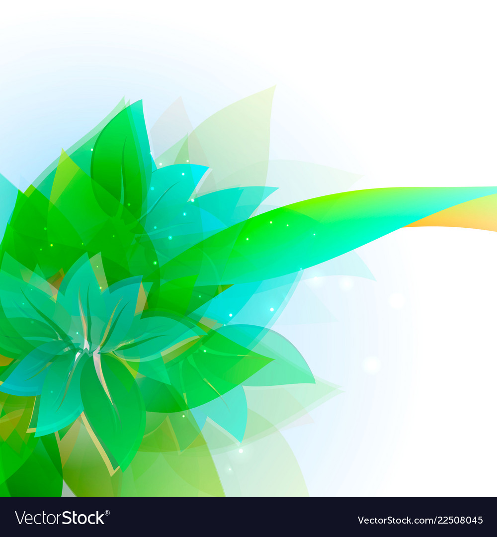 Abstract background with green sheet Vector Image Abstract background with green sheet