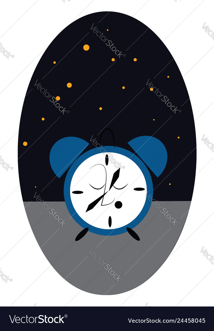 An alarm clock at night color