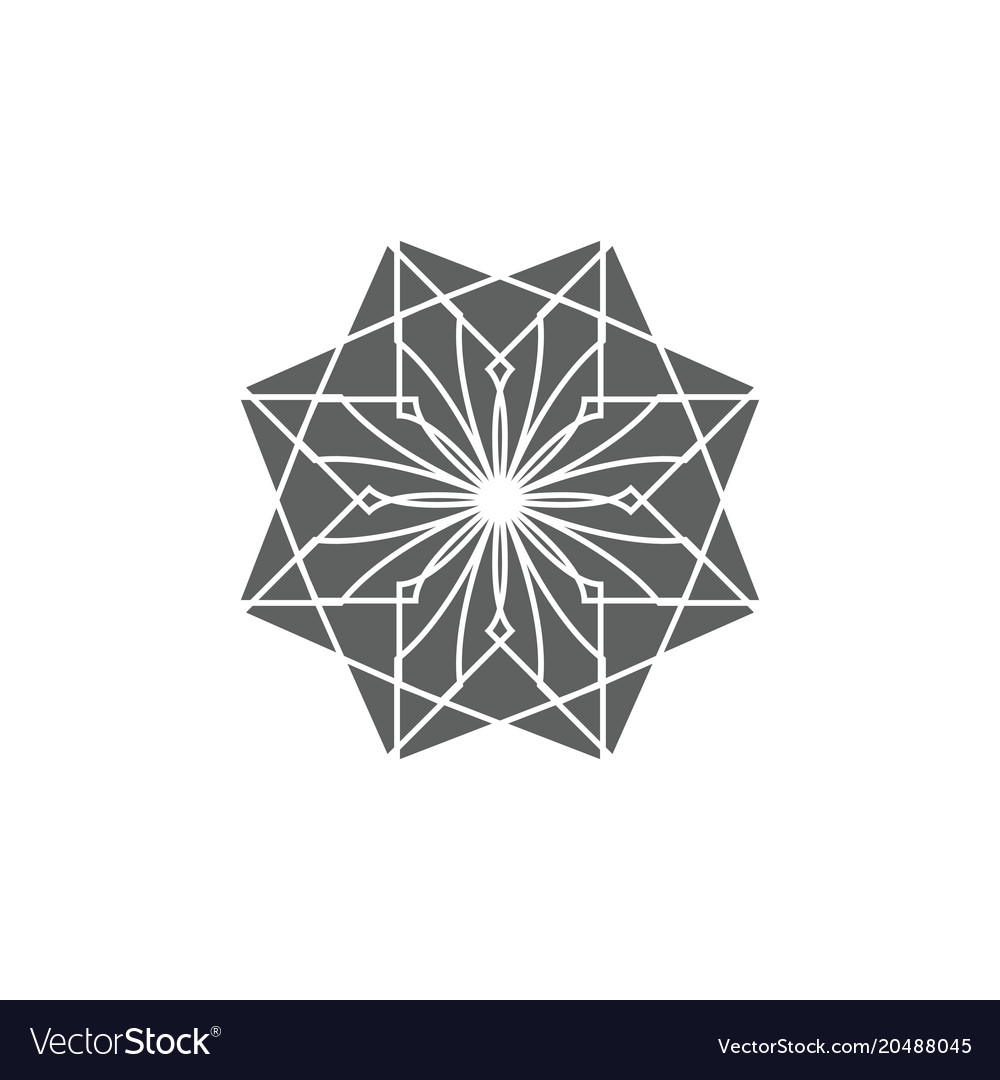 Ancient geometric emblem for decorating your own