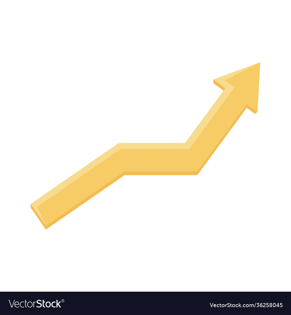 Arrow statistics up isolated icon