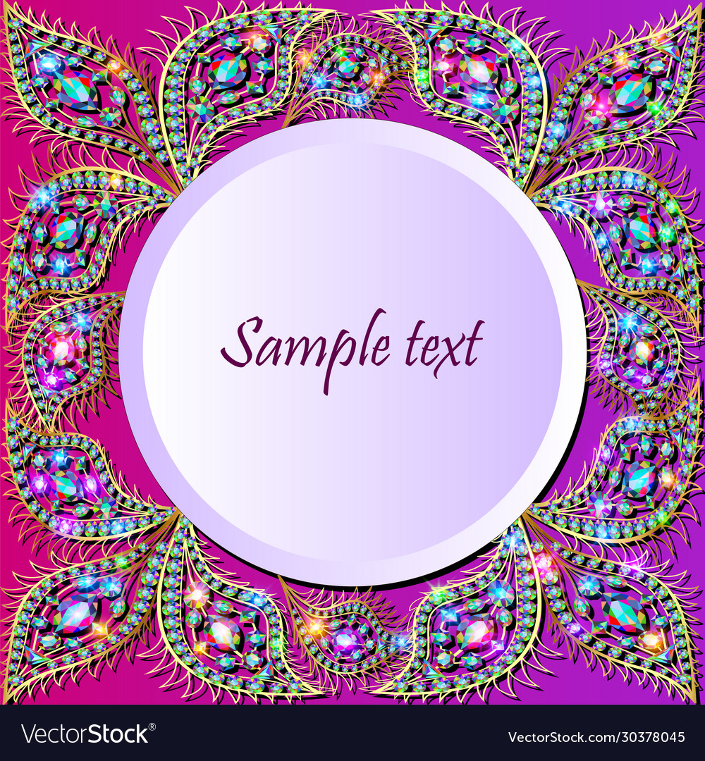 Background with golden peacock feathers