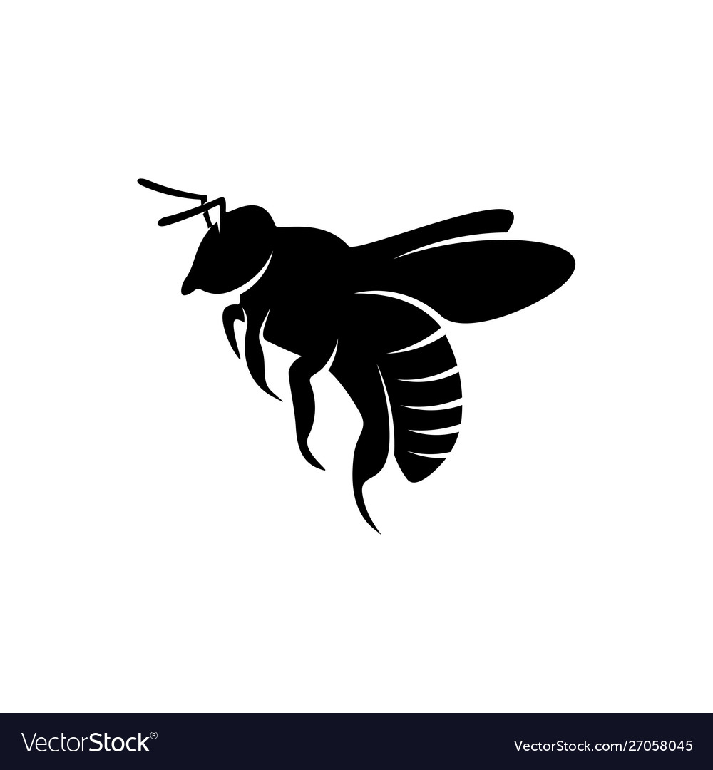 Bee logo design icon symbol template