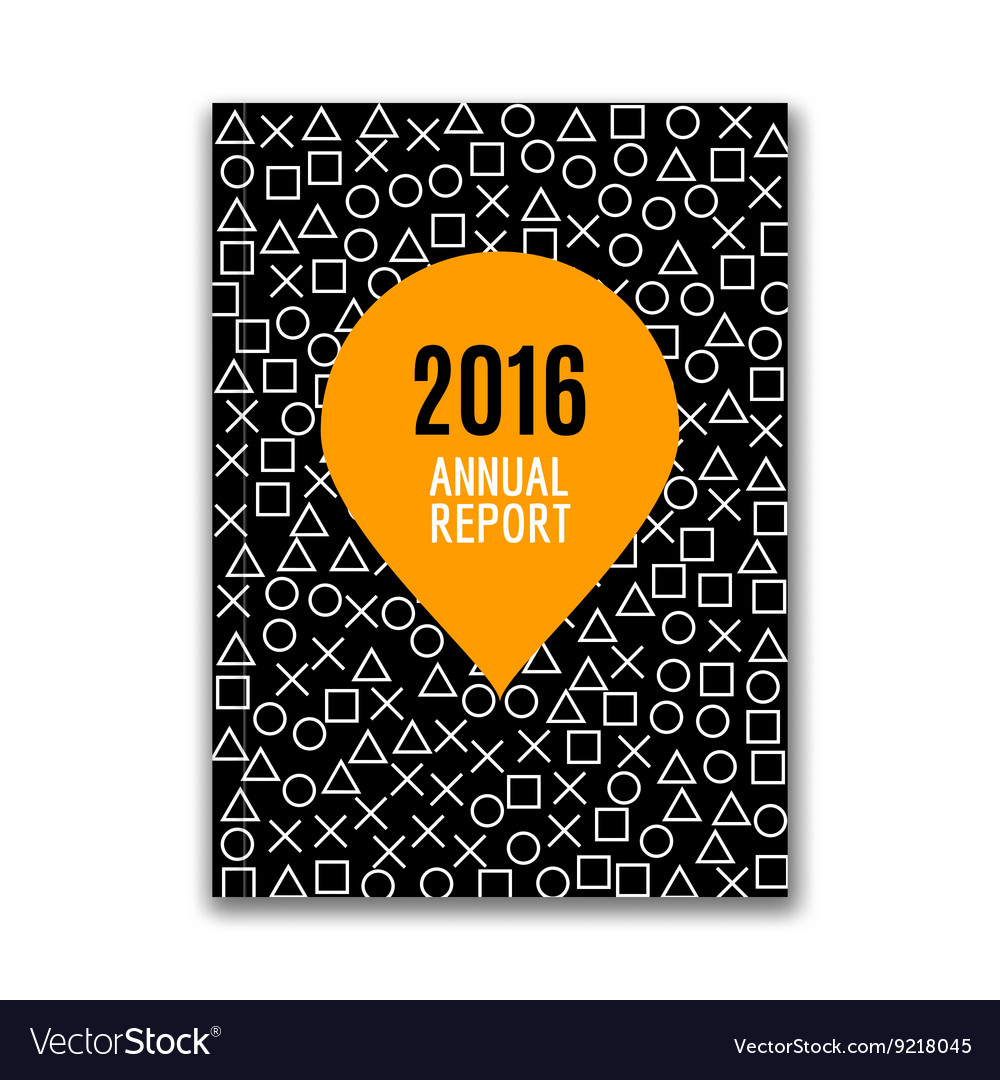 Business annual report with simple icons pattern
