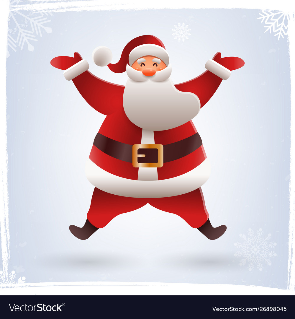 Christmas background with santa claus cute