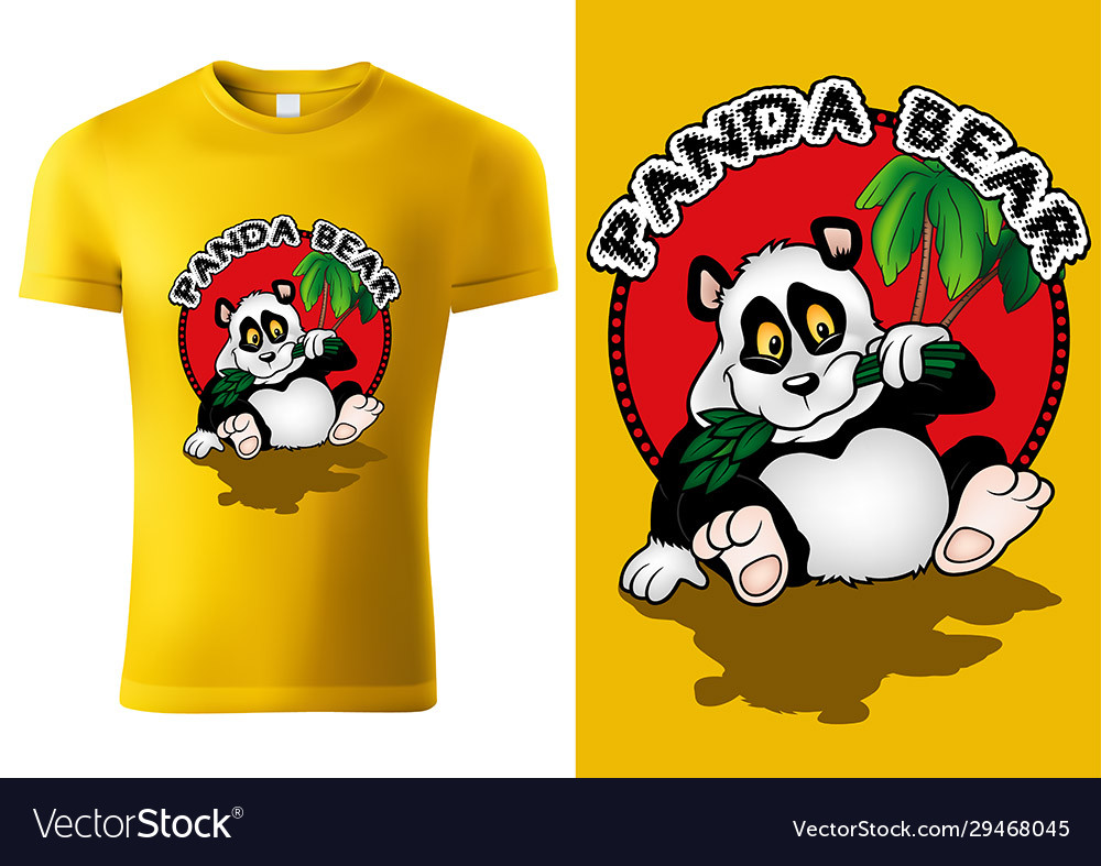 Cute Panda T-Shirt - Cartoon Bear Print