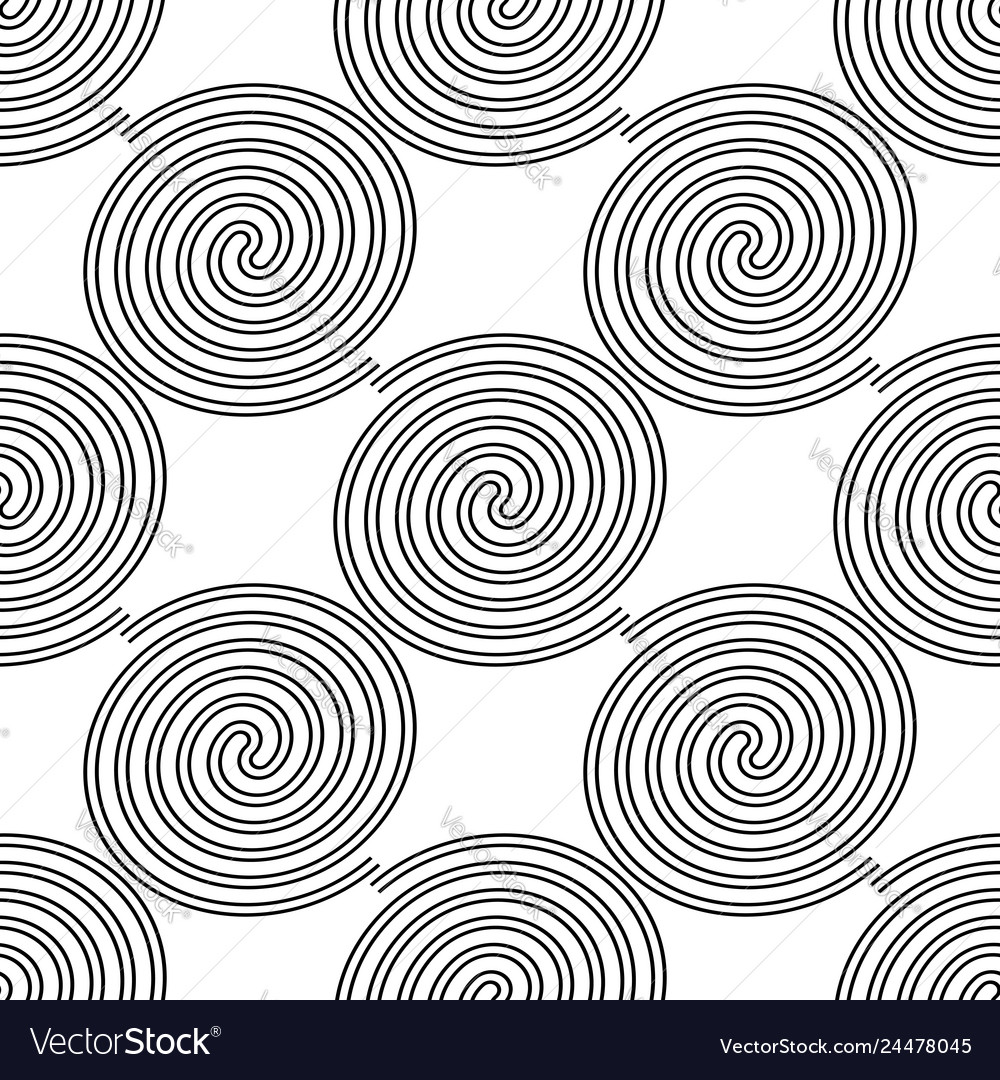 Design seamless spiral pattern vector image Design seamless spiral pattern