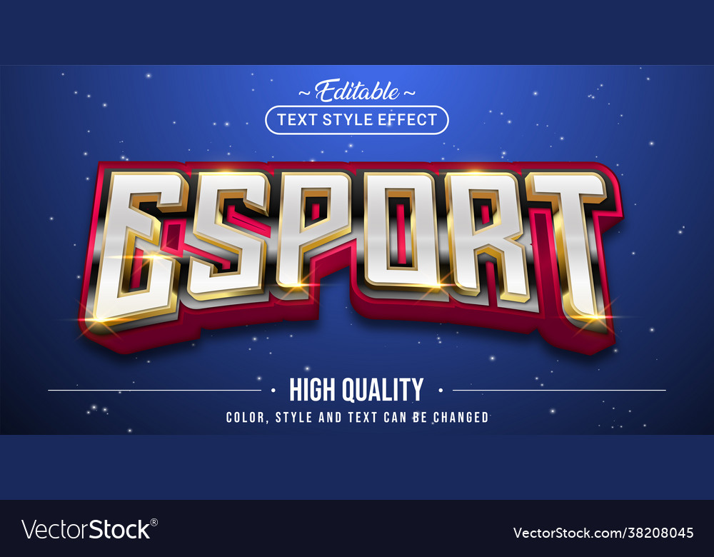 Editable text style effect - e-sport