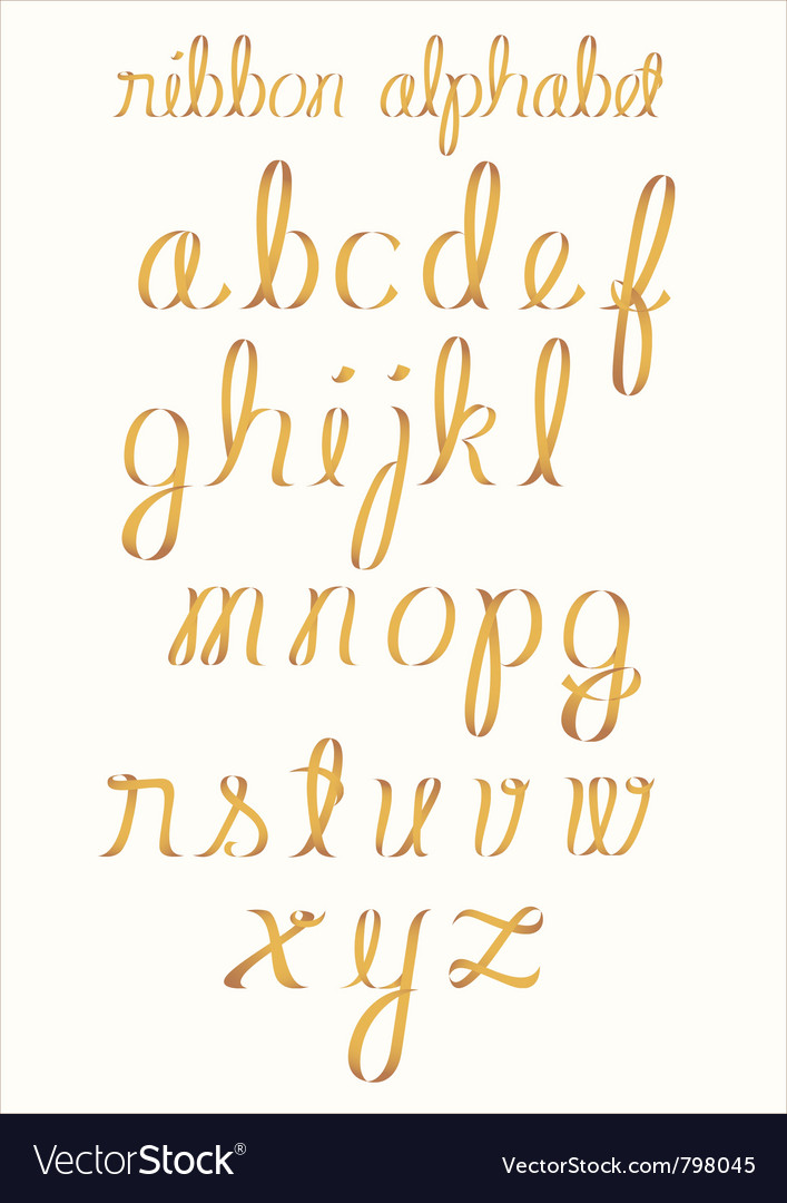 Elegant Ribbon Alphabet