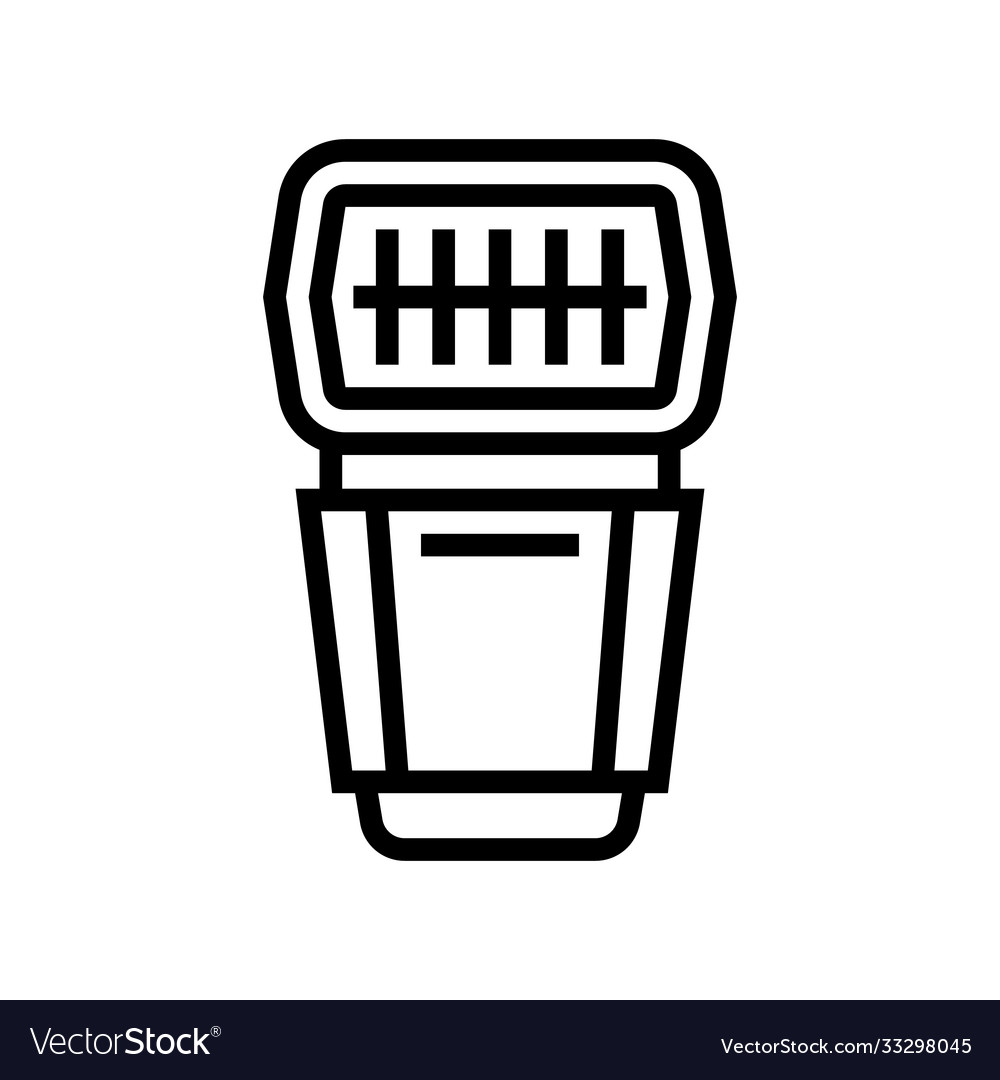 Flash photo camera line icon