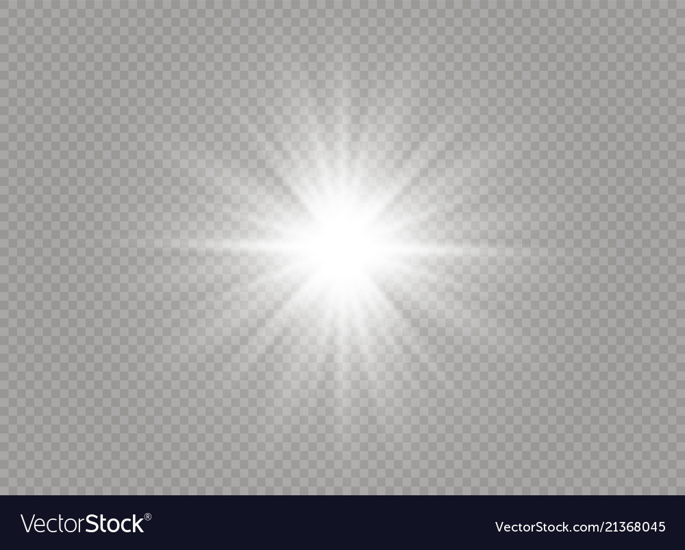 Glow light effect star burst with sparkles