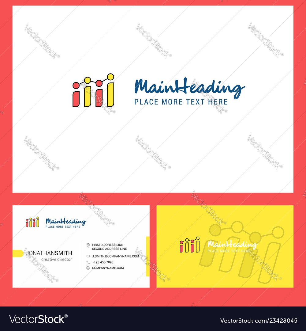 Graph logo design with tagline front and back