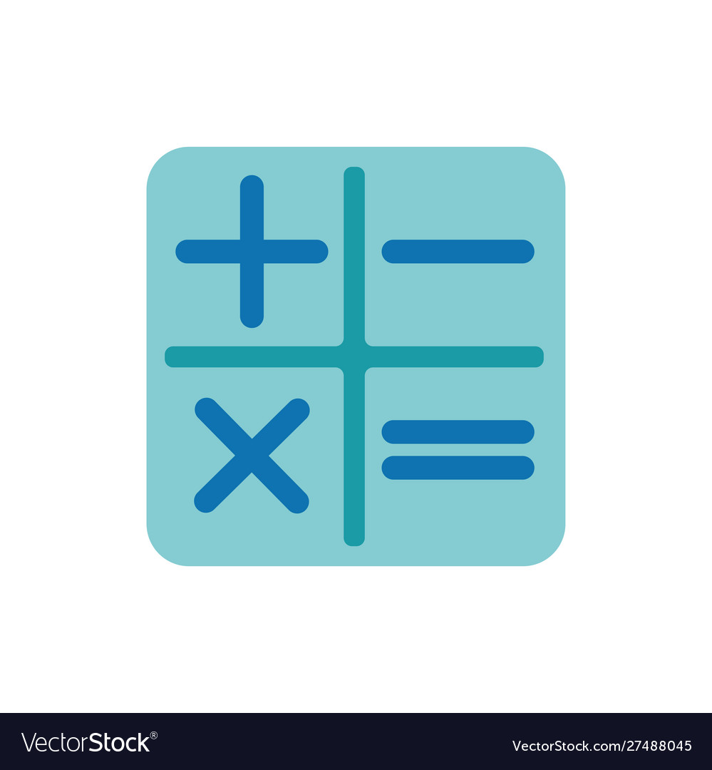 Isolated calculator buttons icon flat