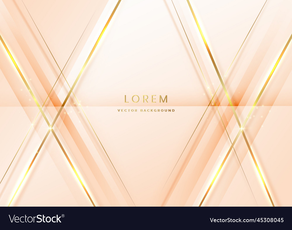 Luxury abstract 3d template design with golden