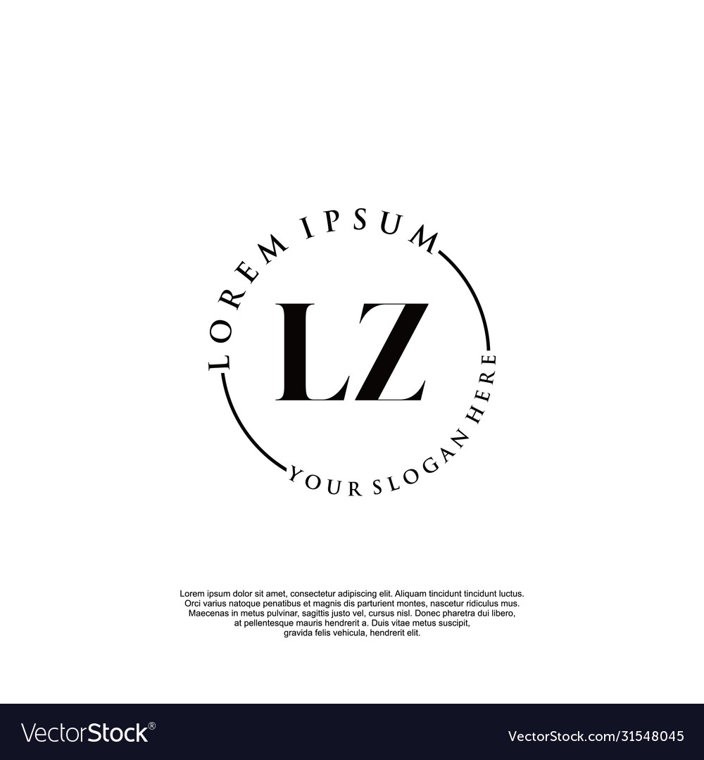 Lz initial handwriting logo design