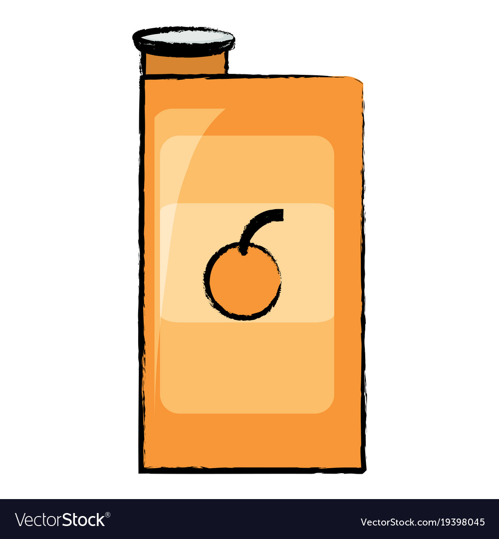 Orange Juice Box Icon Royalty Free Vector Image