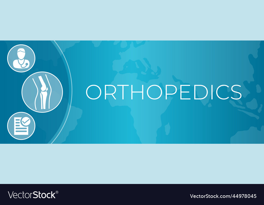 Orthopedics banner background design Vector Image Orthopedics banner background design