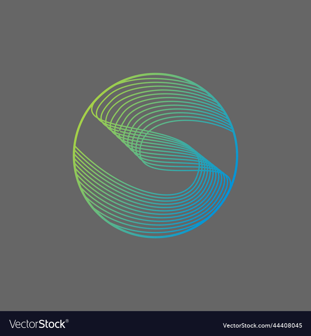 Reflection line attractive sound audio wave s font vector image Reflection line attractive sound audio wave s font