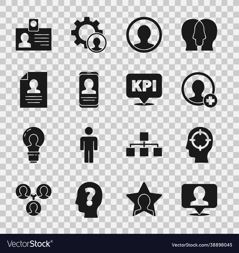 Set location with person head hunting create vector image Set location with person head hunting create