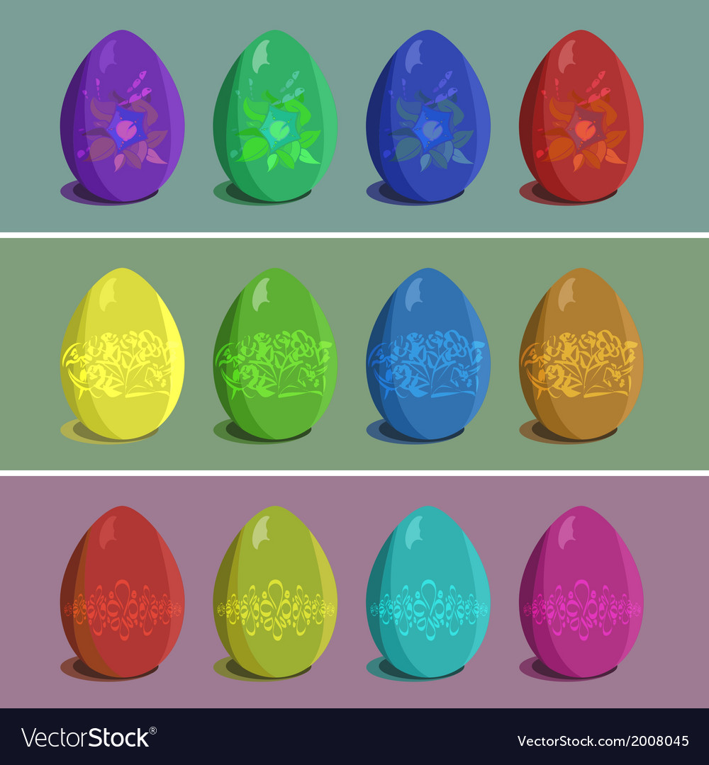 Set of easter eggs