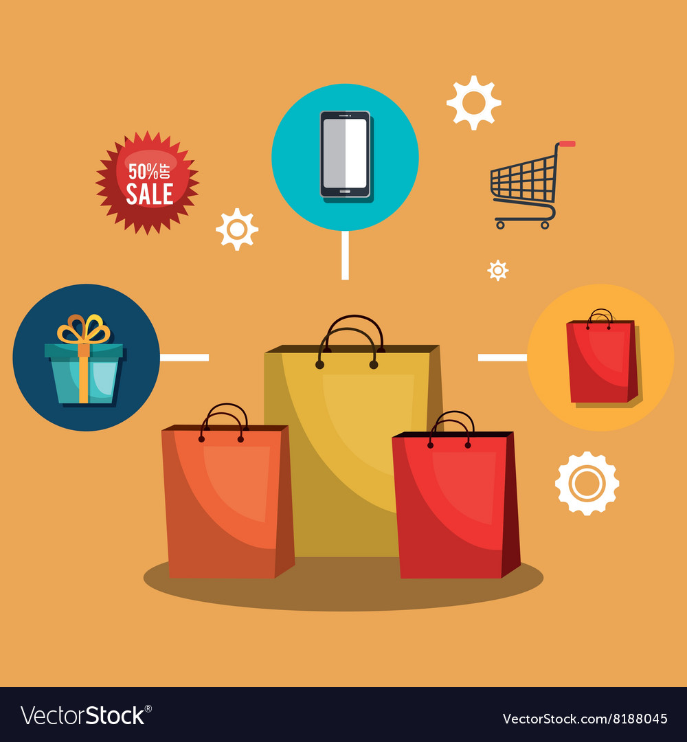 Shopping online design Royalty Free Vector Image