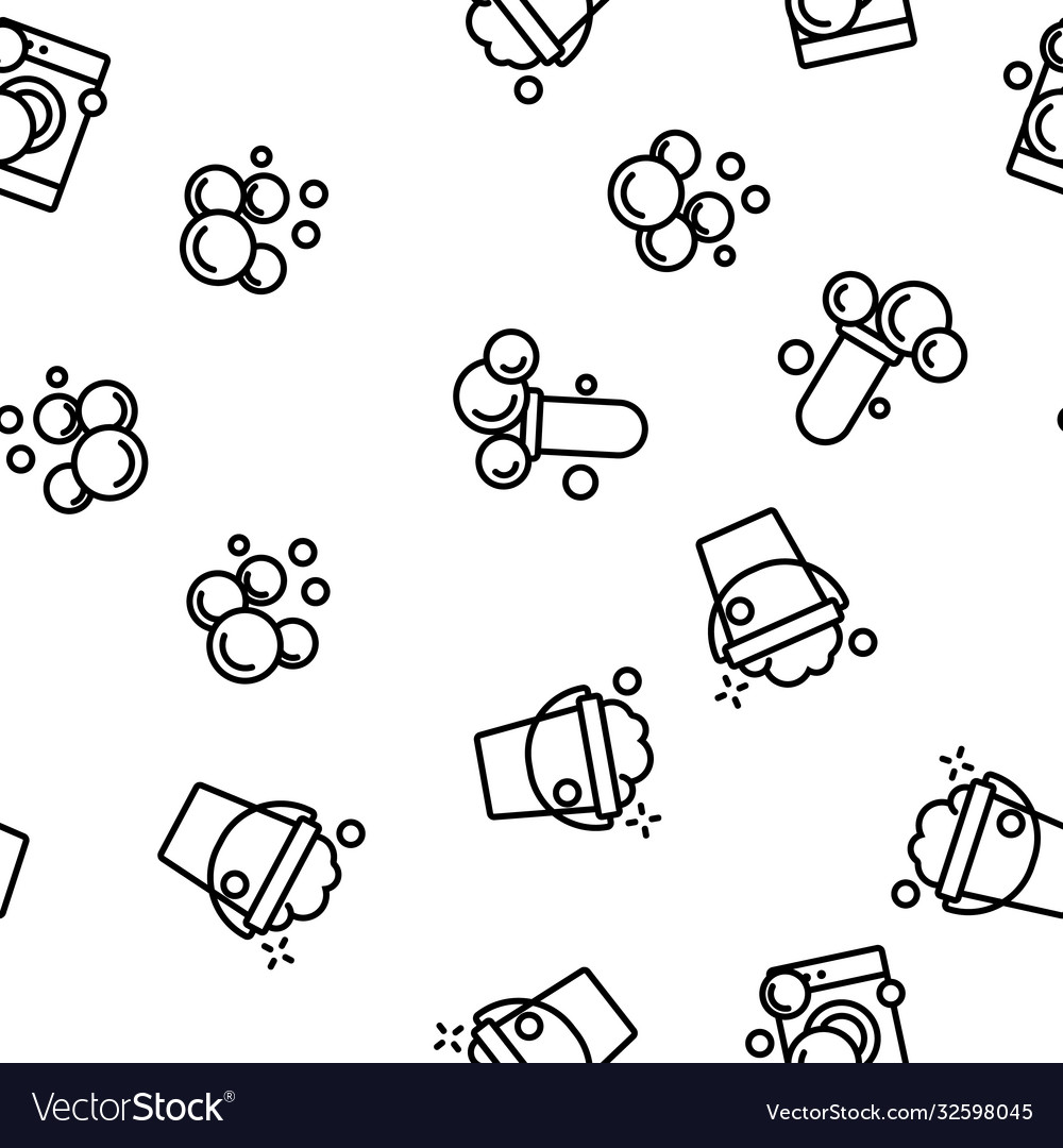 Soap bubbles and foam seamless pattern vector image Soap bubbles and foam seamless pattern