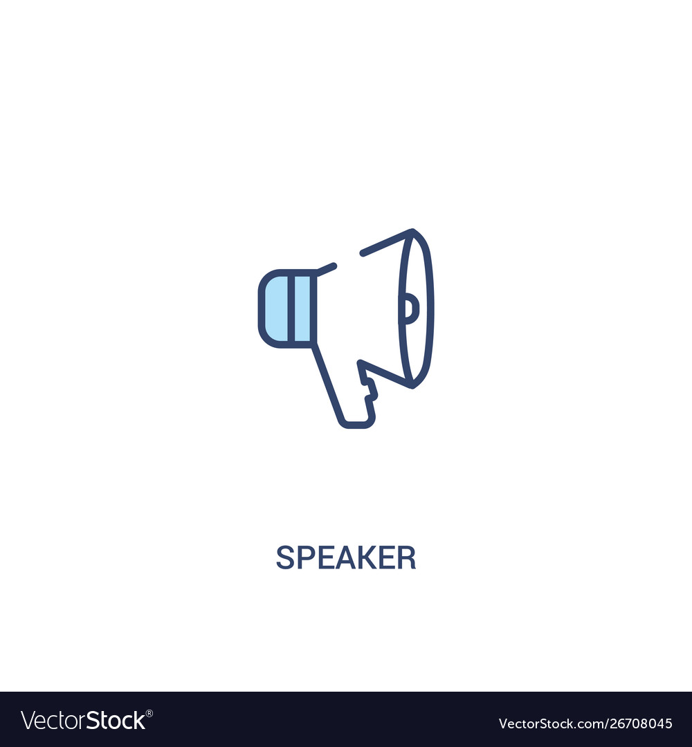 Speaker concept 2 colored icon simple line vector image Speaker concept 2 colored icon simple line