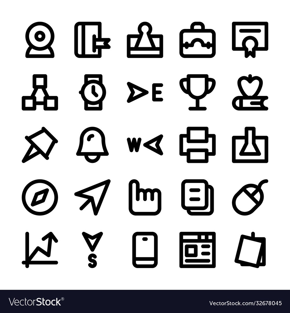 Study line icons pack