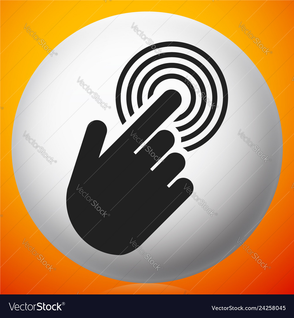 Tapping touchscreen on interface mobile phone icon