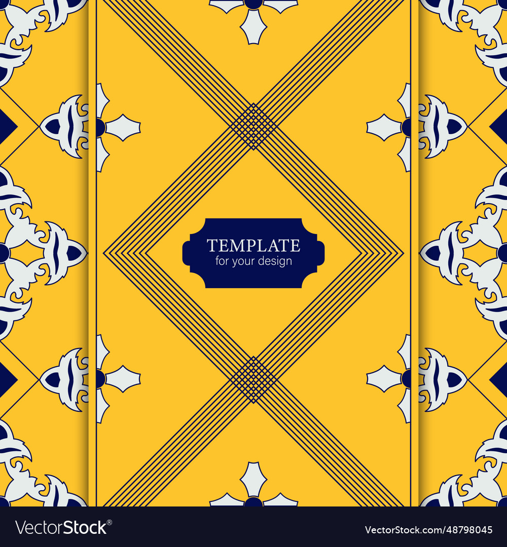 Template for your design ornamental elements vector image Template for your design ornamental elements
