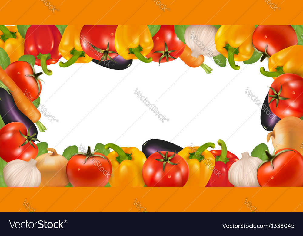 The big colorful group of vegetables Royalty Free Vector